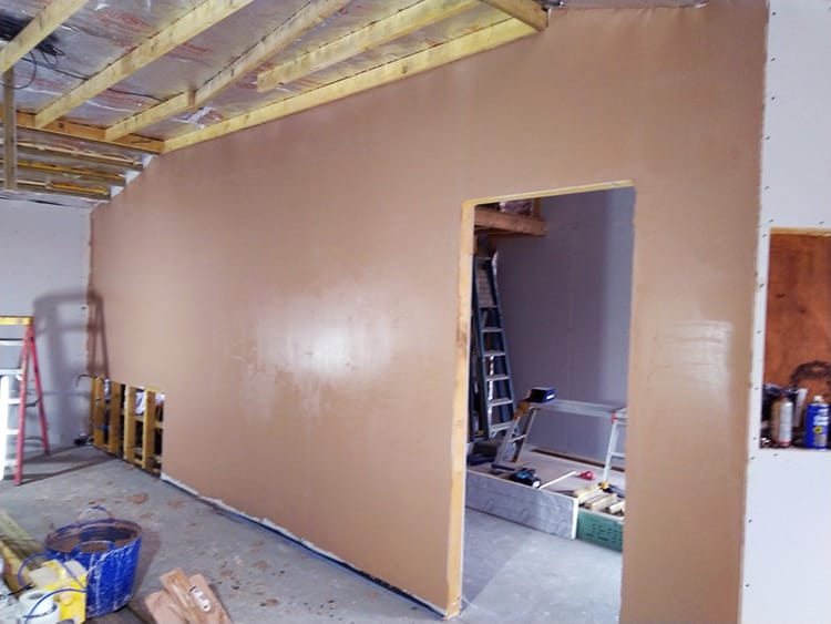 A plastered wall